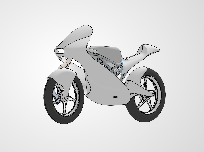 Σχεδιαστική όψη 3 της μοτοσυκλέτας APEX TUC Racing